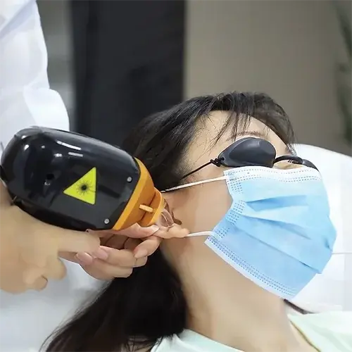 Female Ears Laser Treatment Model